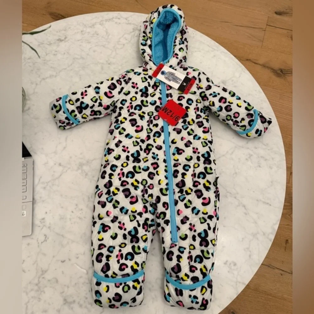 Spyder Baby Snowsuit 9-12M NWT Hooded Winter Bunting Leopard Print